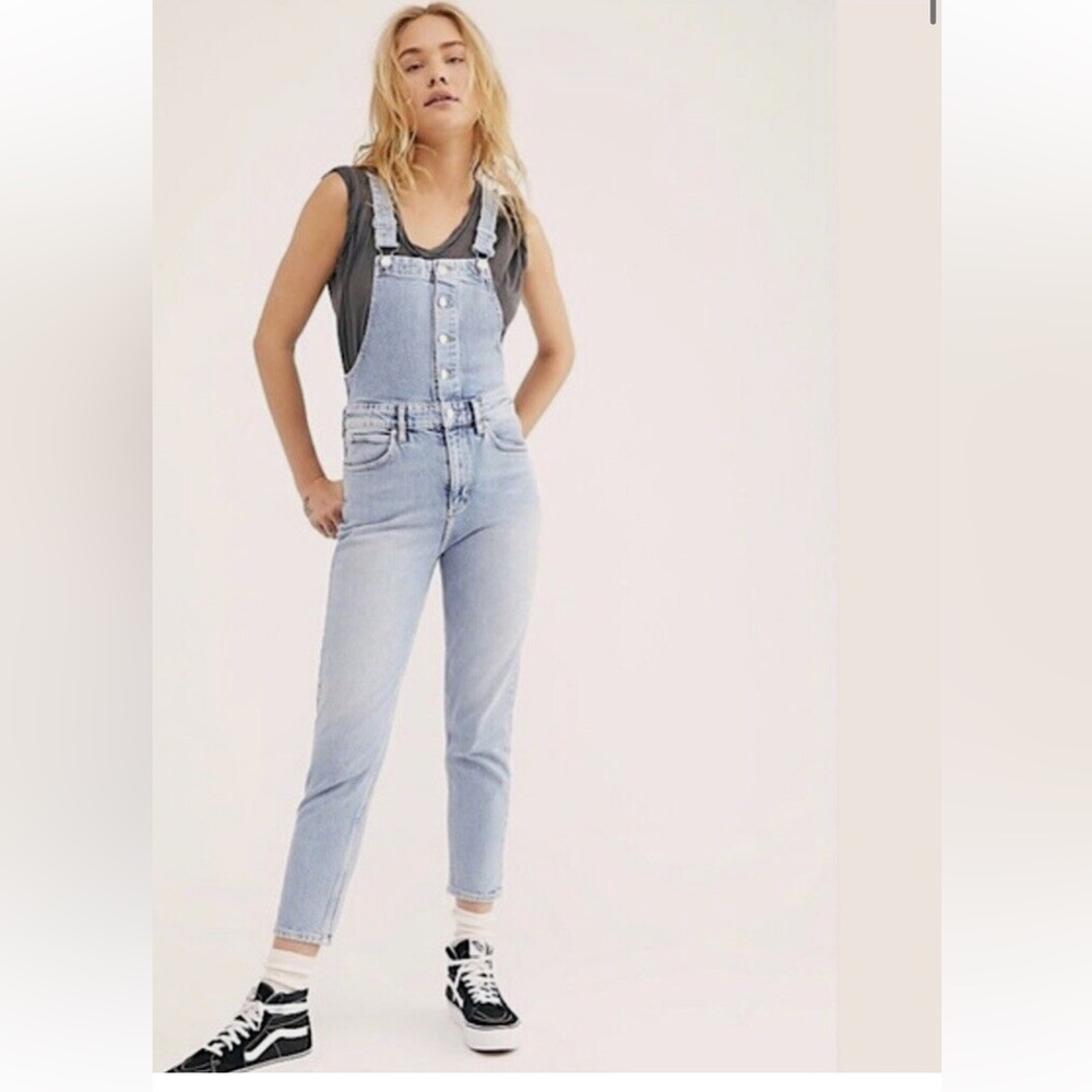 We The Free Light Blue Denim Jumpsuit